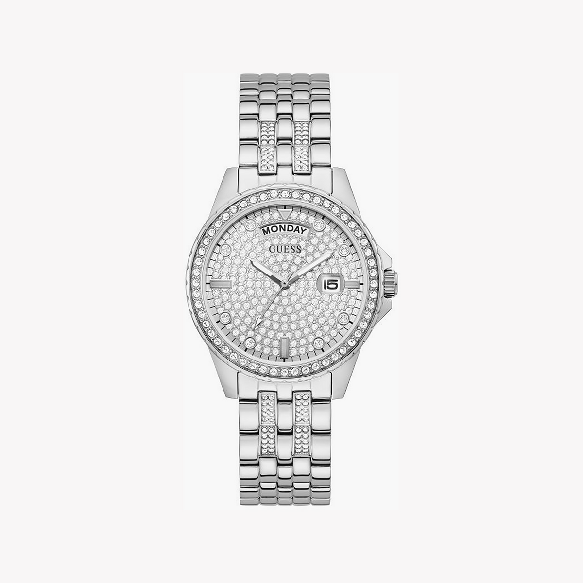 Guess Women's Silver Stainless Steel Watch | Gw0254l1