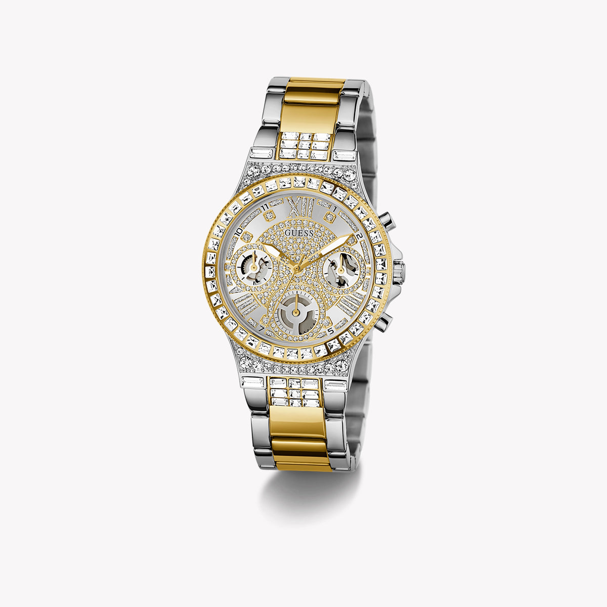 GUESS Women's Silver & Gold Stainless Steel Watch | GW0320L7