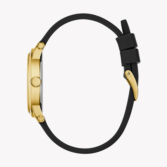 Guess Women's Gold/Black Silicone Watch | Gw0860l1