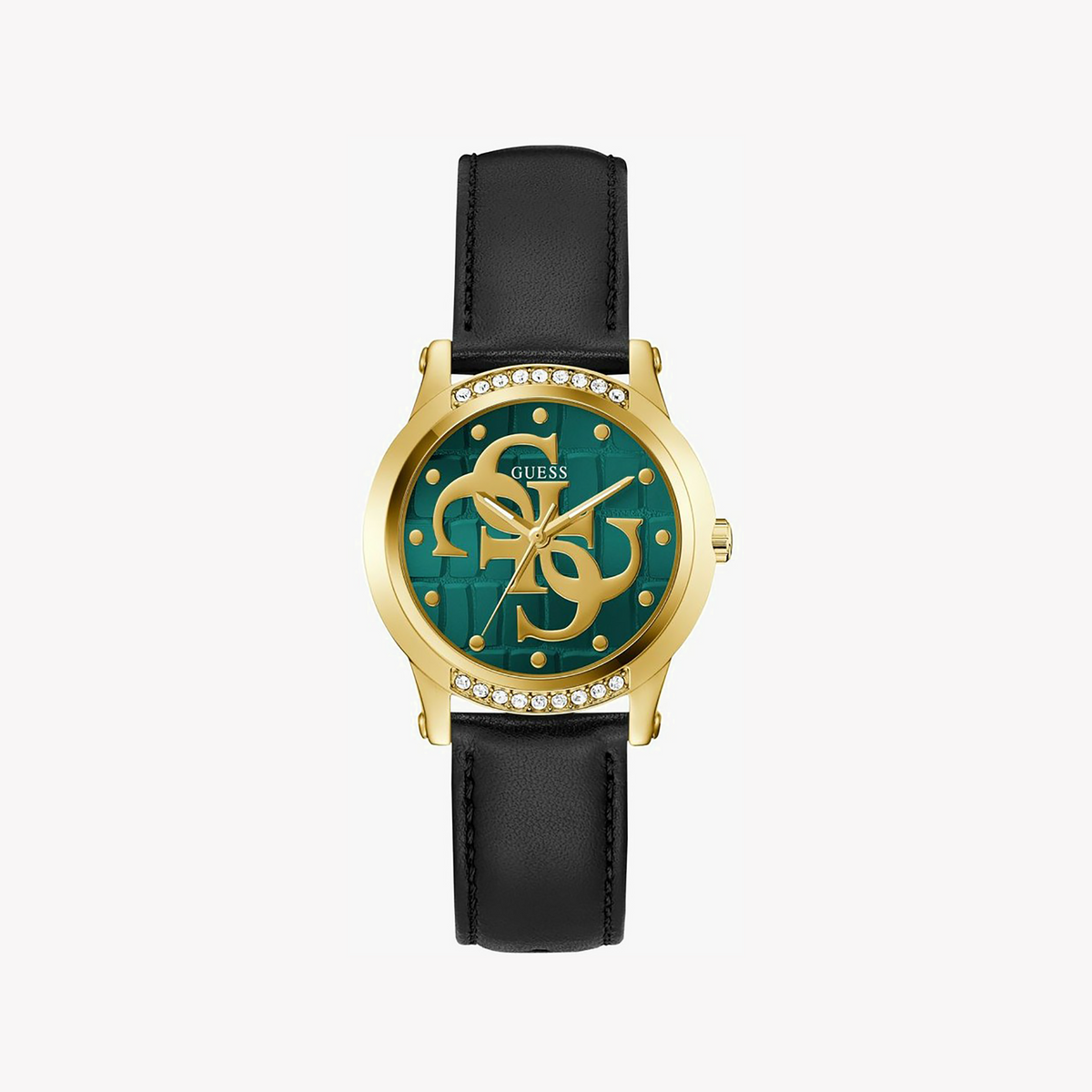 Guess Women's Gold/Green, Leather/Black | Gw0860l6