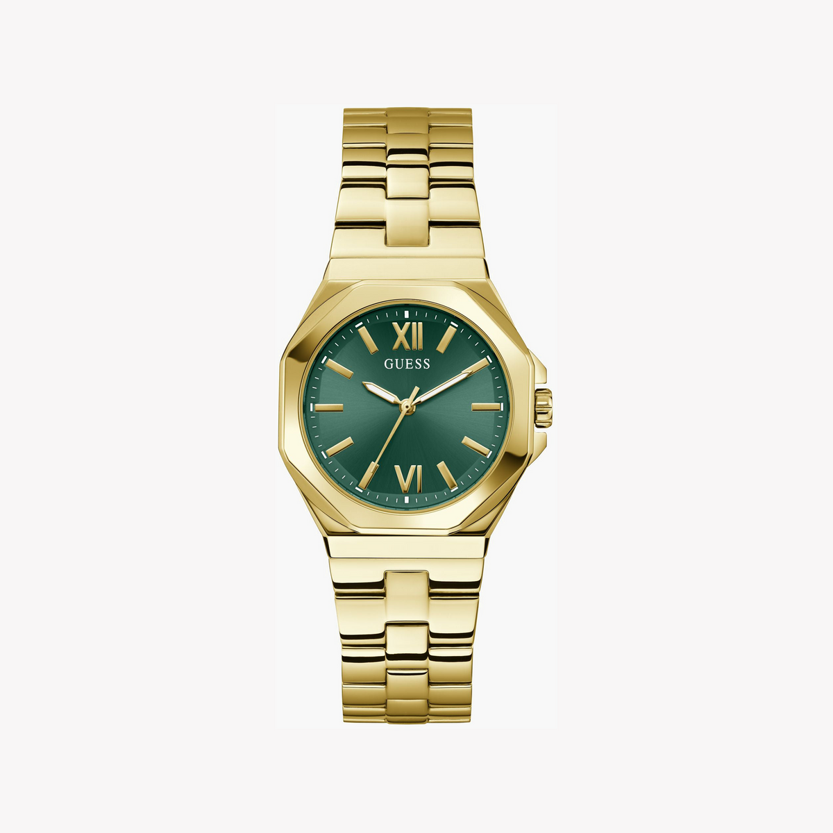 Guess Women's Gold/Green Watch | Gw0873l2