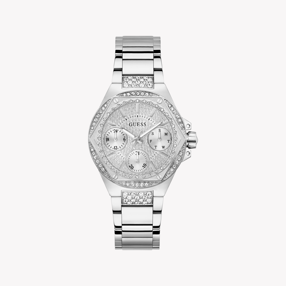 Guess Women's Silver Stainless Steel Watch | Gw0878l1