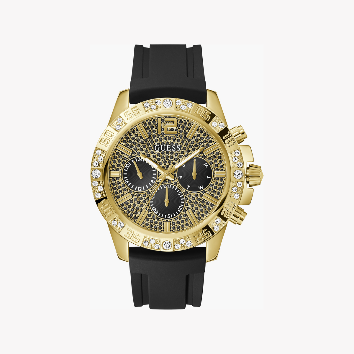 Guess Men's Gold/Black Stainless Steel Watch | Gw0909g2