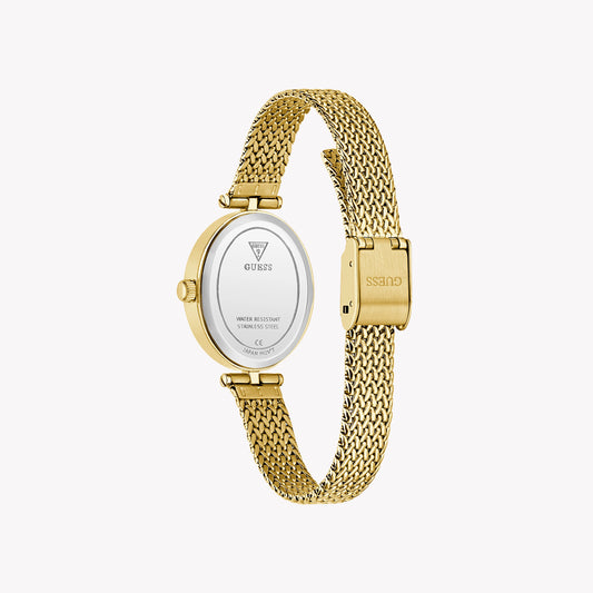 GUESS Women's Gold & Green Stainless Steel Watch | GW0935L2