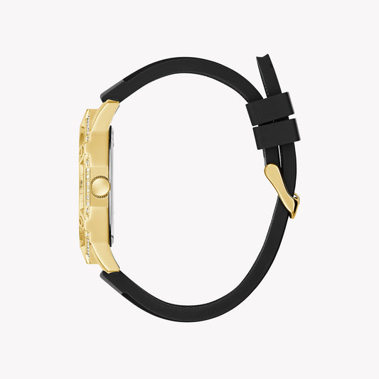 GUESS Men's Gold/Black Silicone Watch | GW0954G2