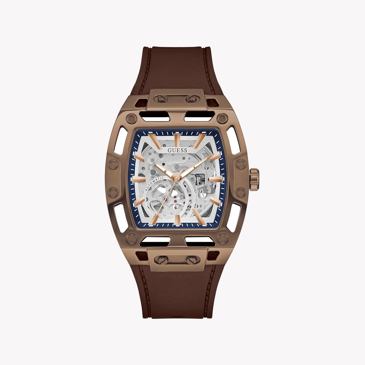 GUESS Men's Brown Recycled Steel Watch | GW0980G3