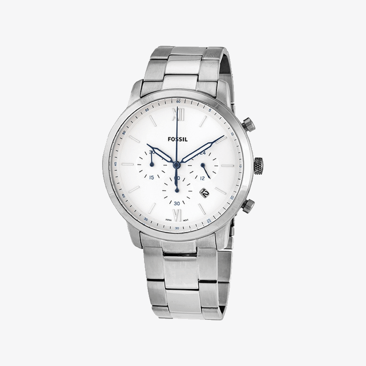 FOSSIL FS5433 - MODERN MASCULINITY TIMEPIECE WITH SLEEK SILVER BAND & WHITE DIAL