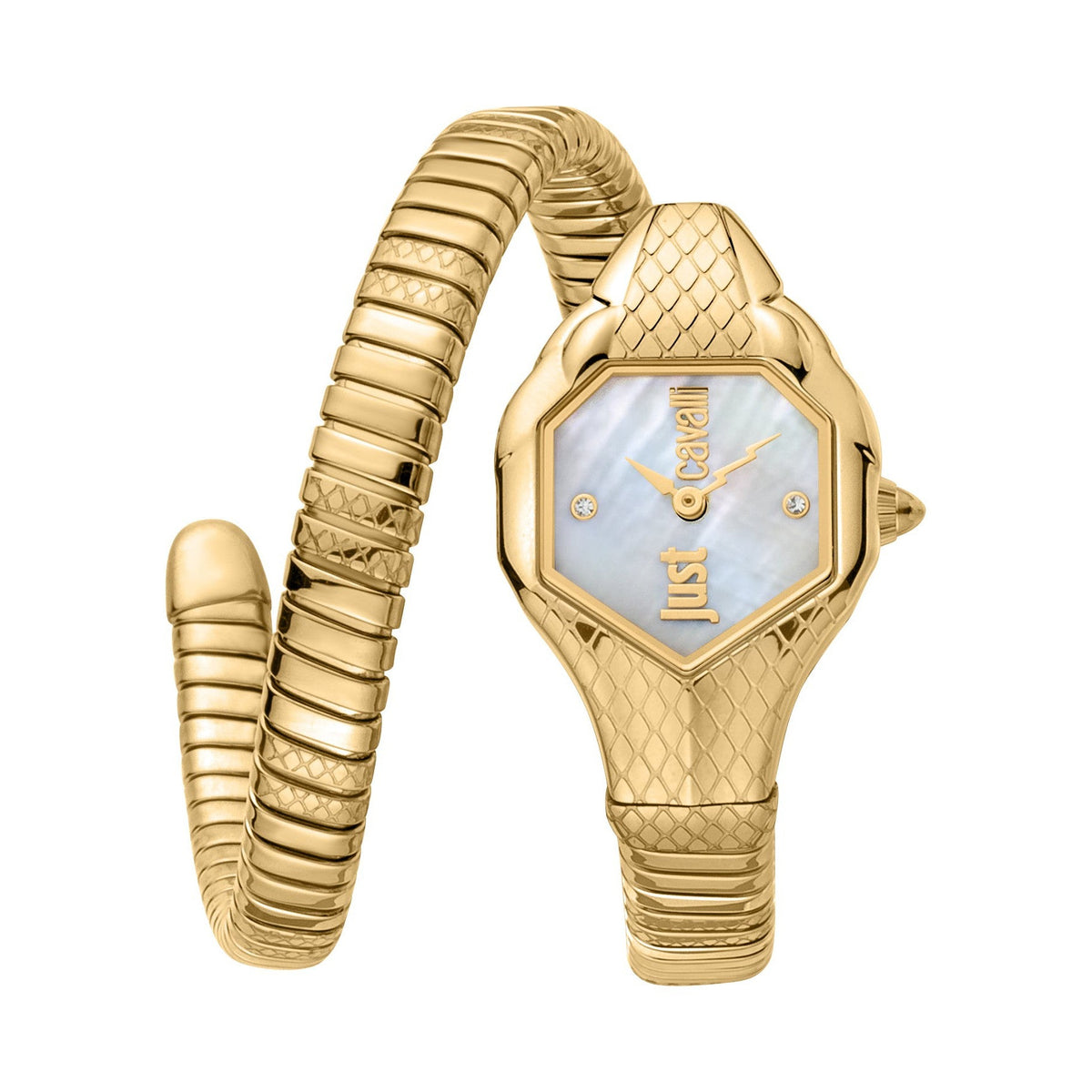 JUST CAVALLI Women's Watch with Gold Stainless Steel Case and Gold Stainless Steel Band