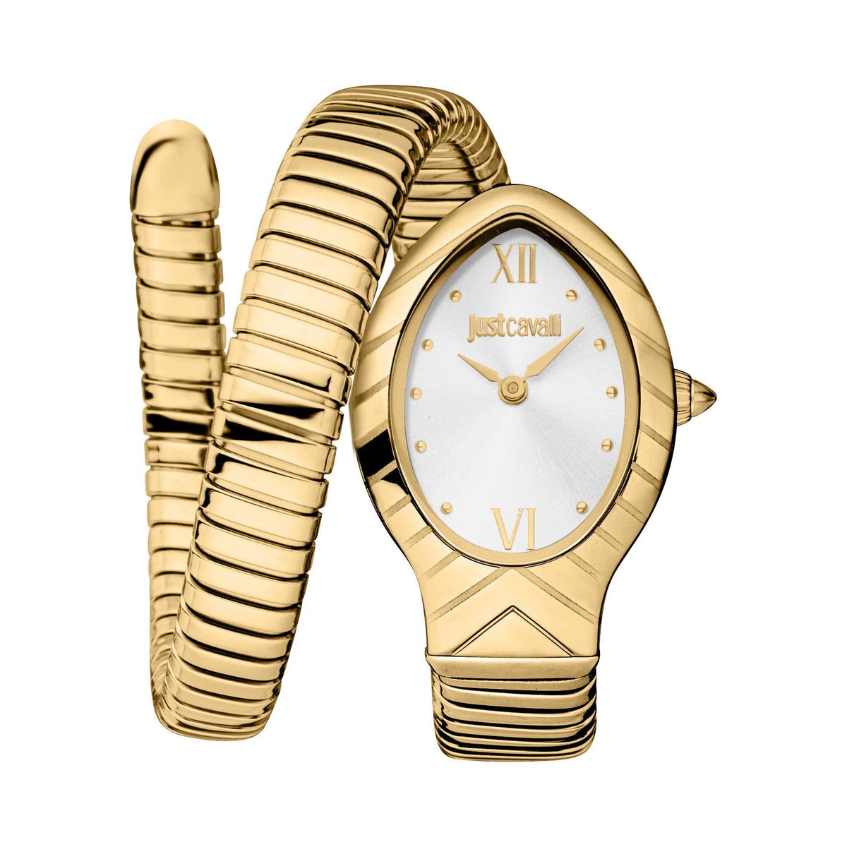 JUST CAVALLI Women's Watch with Gold Stainless Steel Case and Gold Stainless Steel Band