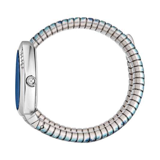 JUST CAVALLI Women's Watch with Silver Stainless Steel Case and Silver & Baby Blue Stainless Steel Band-i-Watch-2