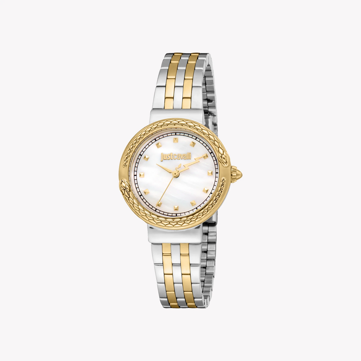 JUST CAVALLI Women's Watch with Silver & Gold Alloy Steel Case and Silver & Gold Stainless Steel Band