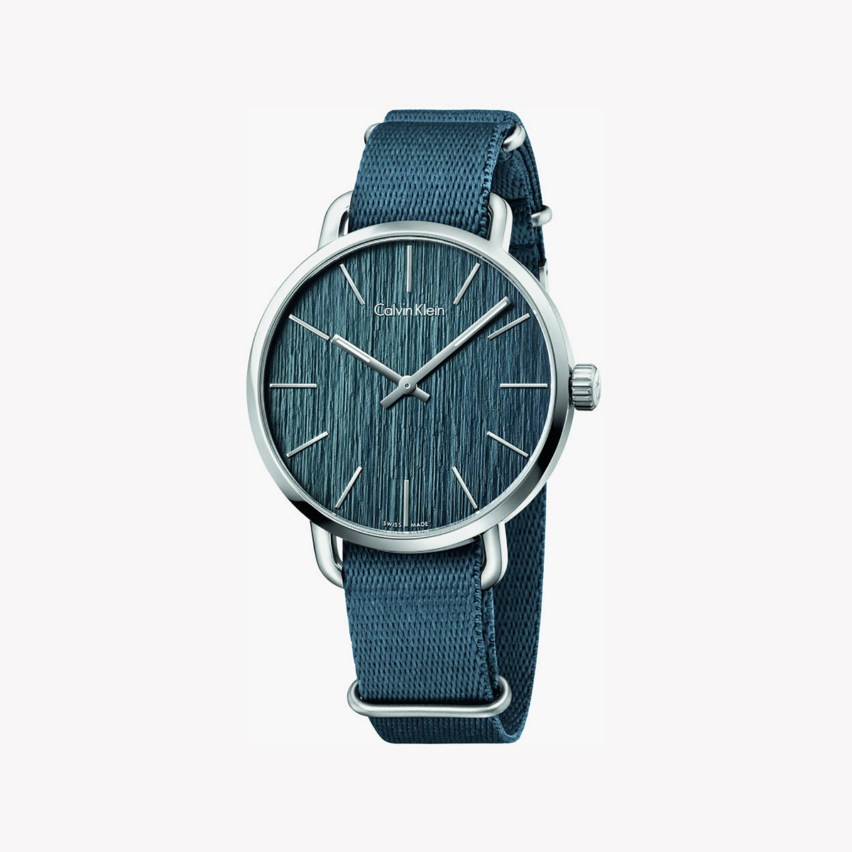 Ck Men's Silver/Blue Quartz Watch | Model K7b211wl