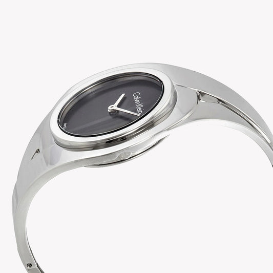 CK Calvin Klein Women's Stainless Steel Black Dial Watch | K8E2S111