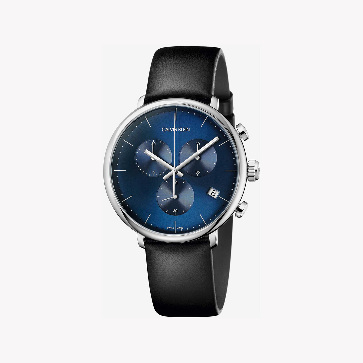 Ck Calvin Klein Men's Silver/Black, Blue Watch | K8m271cn