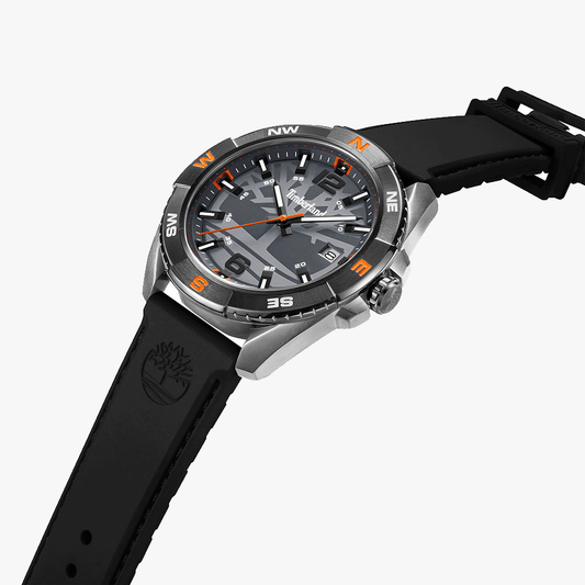 TIMBERLAND TDWGN2202104 RUGGED CHIC - MEN'S WATER RESISTANT WATCH WITH GRAY CASE & BLACK LEATHER BAND-i-Watch-2