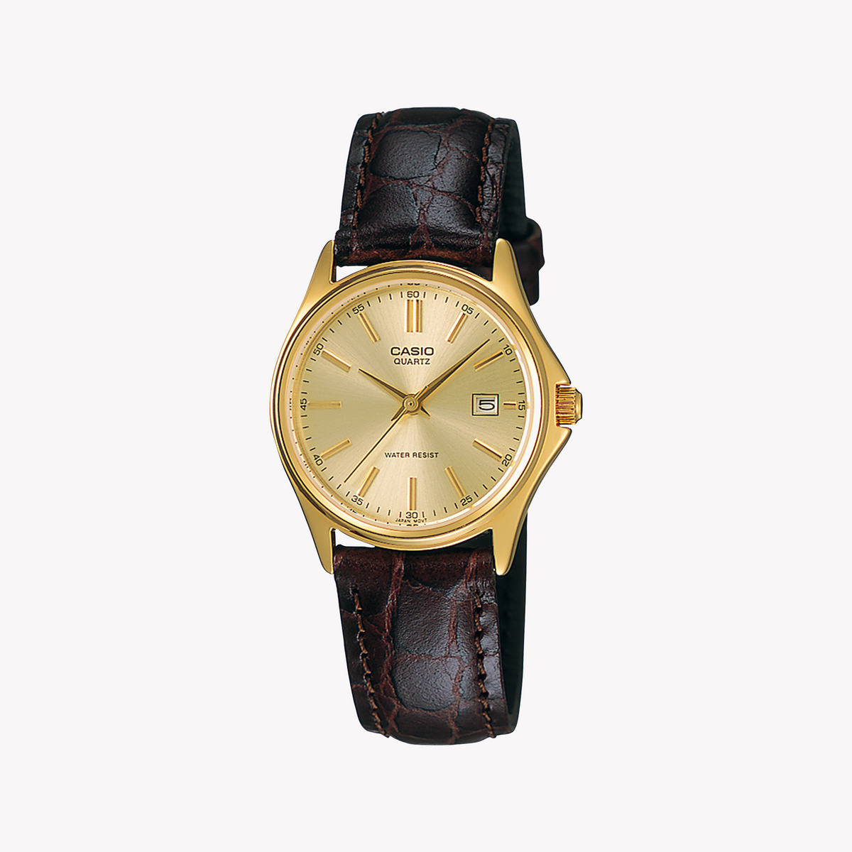 Casio Women's Gold/Brown Leather Watch | Ltp-1183q-9avdf