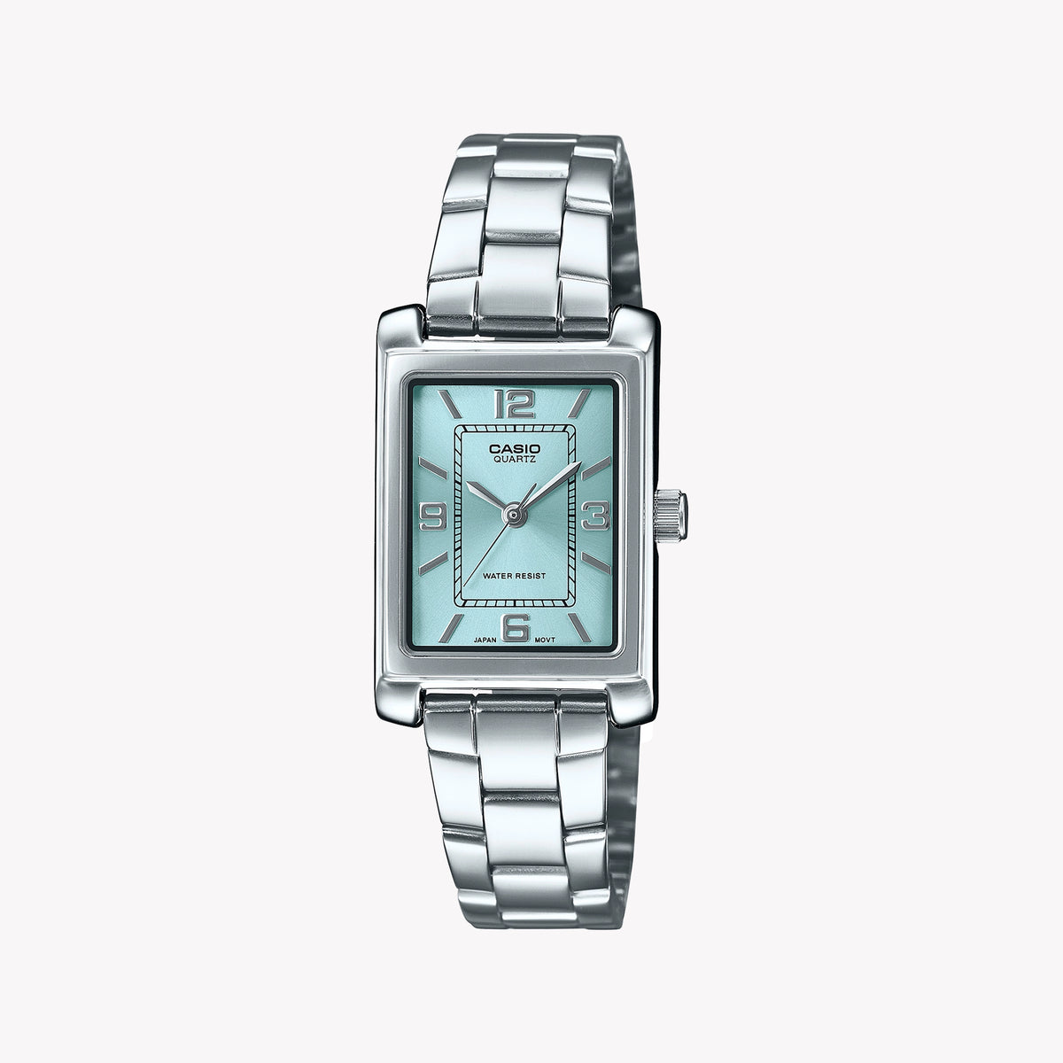 CASIO Women's Silver & Blue Brass Watch | LTP-1234DD-2ADF