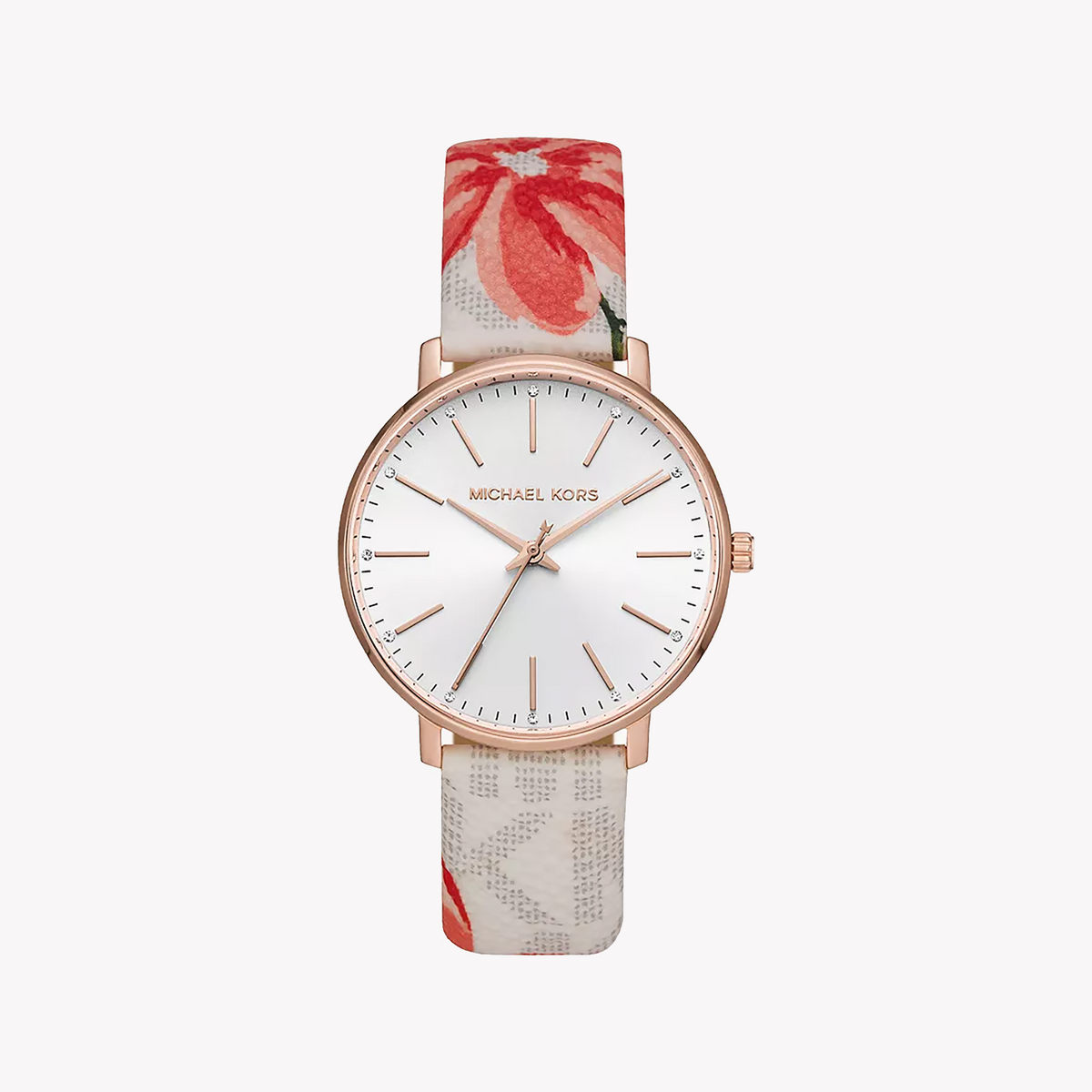 MICHAEL KORS PYPER MK2895 - ROSE GOLD & MULTICOLOR LEATHER WATCH-i-Watch