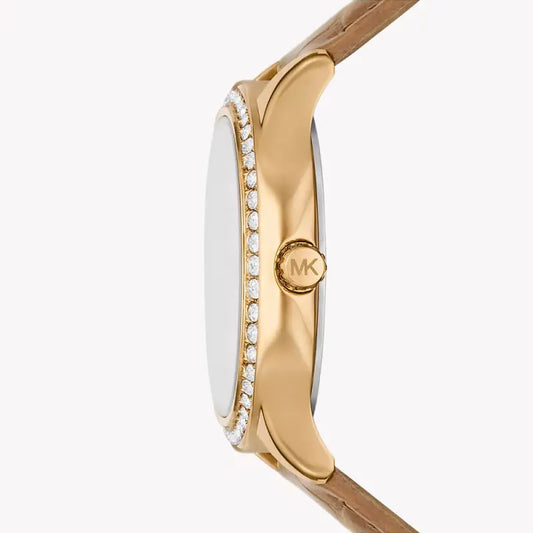 Michael Kors Women's Gold Watch, White Dial | Mk4819