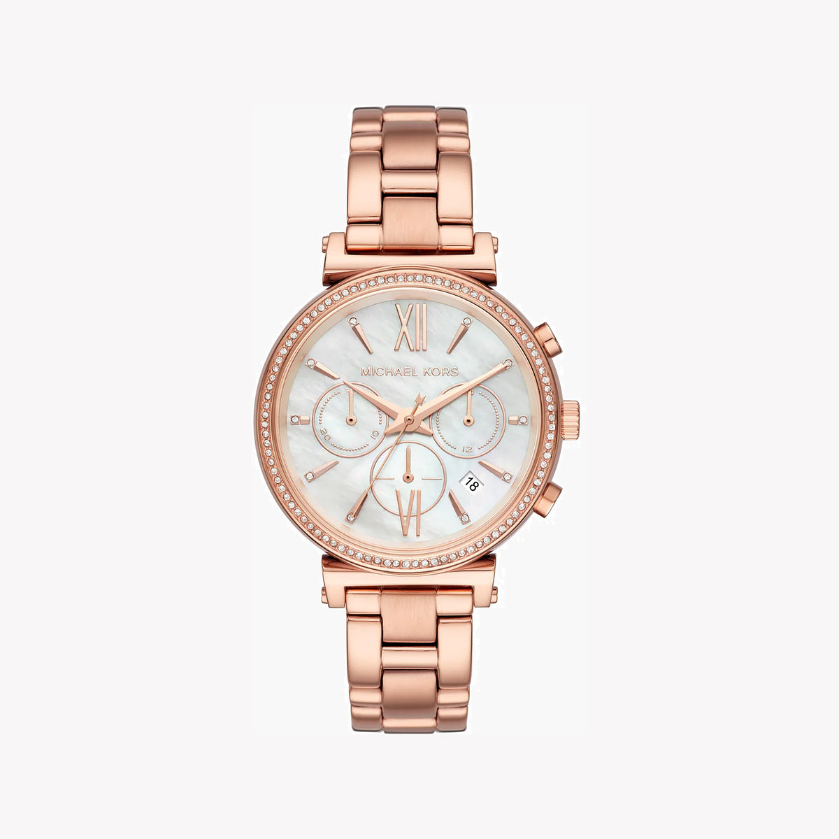 MICHAEL KORS MK6576 ROSE GOLD ELEGANCE - TIMELESS WOMEN'S WATCH WITH WHITE DIAL & STAINLESS BAND