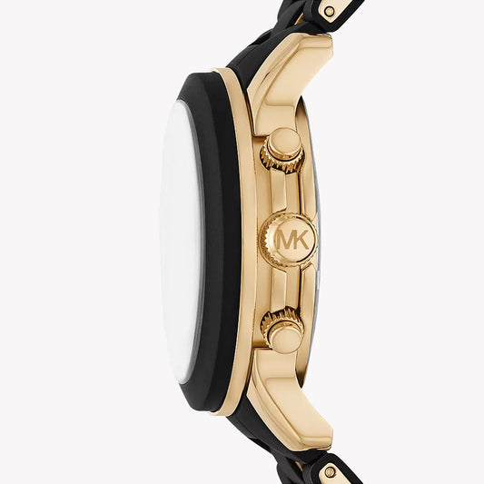 Michael Kors Women's Gold Stainless Steel, Black Dial | Mk7385