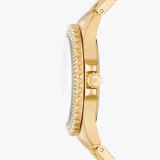 Michael Kors Women's Gold Watch, White Dial | Mk7401