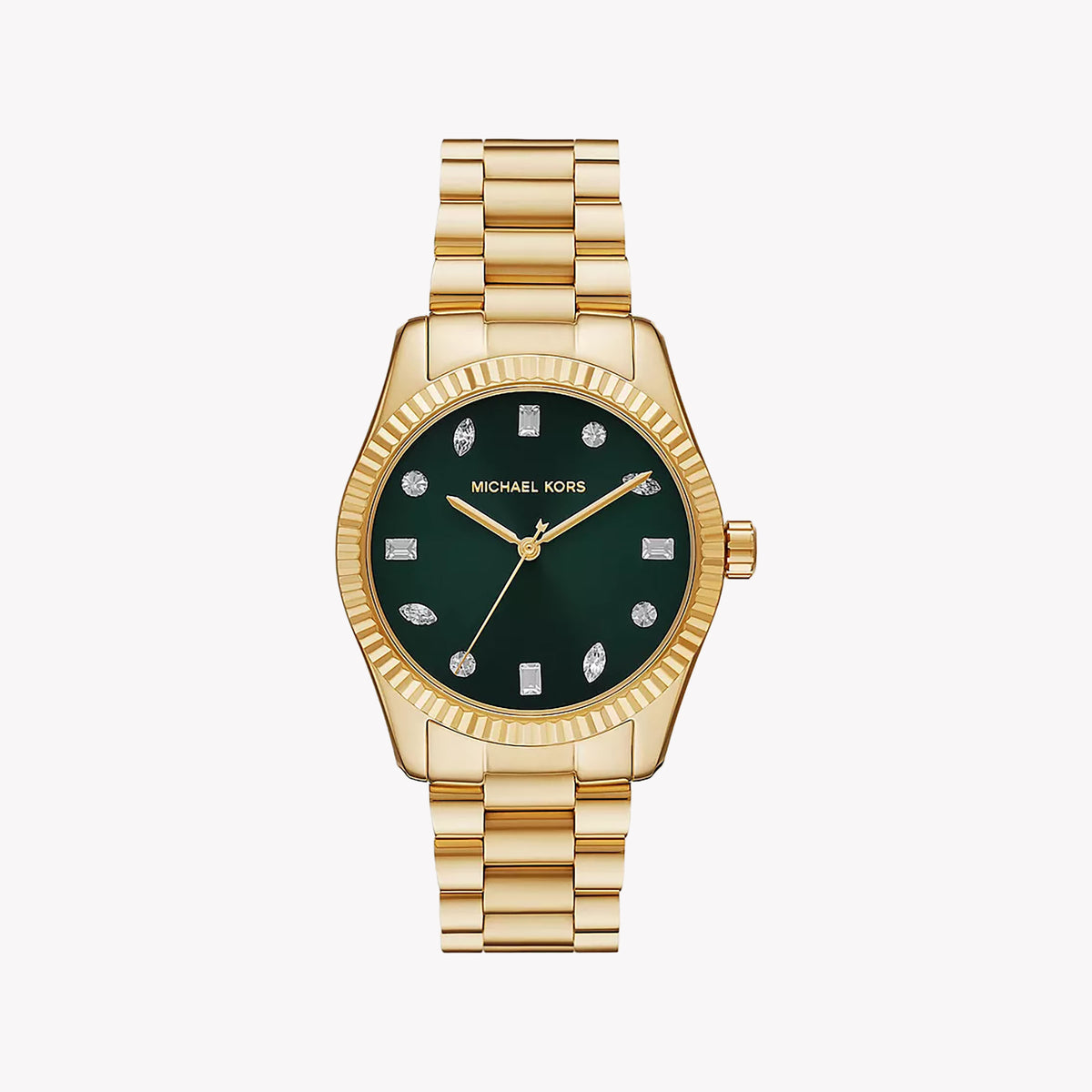 Michael Kors Women's Gold/Dark Green Stainless Steel Watch | Mk7449