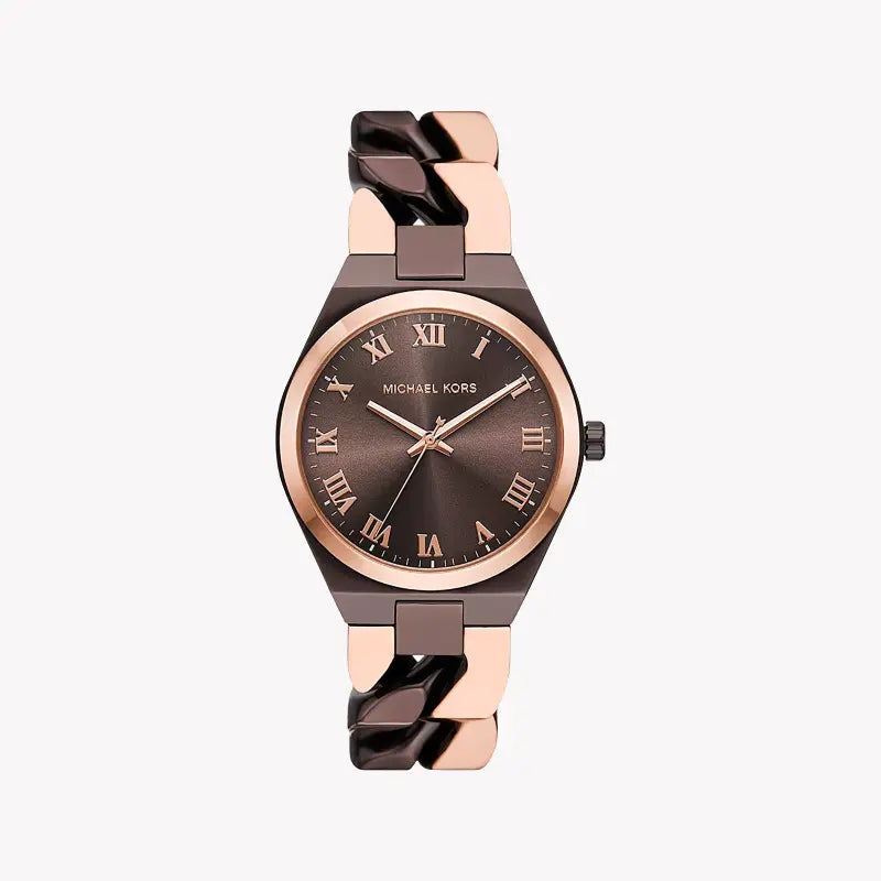 Michael Kors Women's Rose Gold & Dark Brown Watch | Mk7501