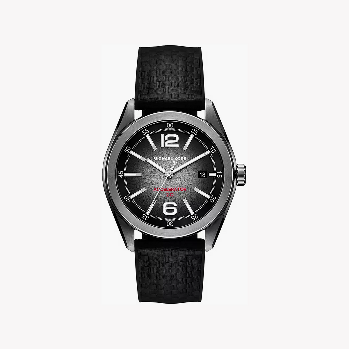 MICHAEL KORS MK9175 - BOLD BLACK DIAL & SILVER STAINLESS STEEL-i-Watch