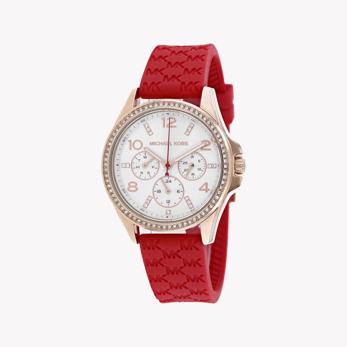 Michael Kors Women's Rose Gold/Red Watch | Mko1005