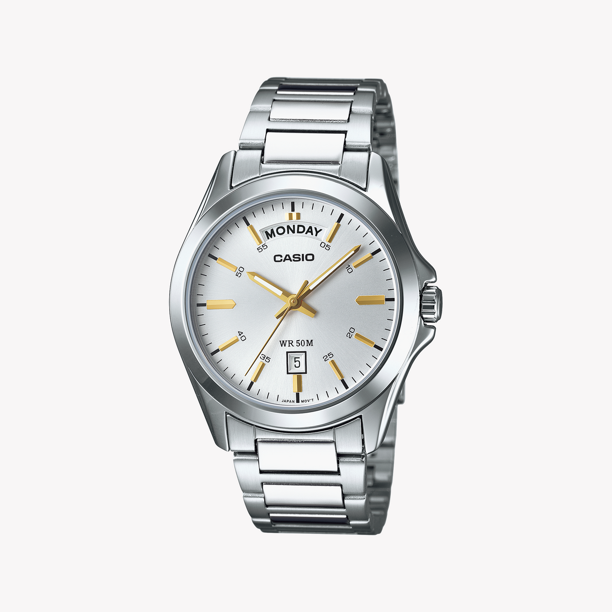 CASIO Men's Stainless Steel Silver Watch | MTP-1370D-7AVDF