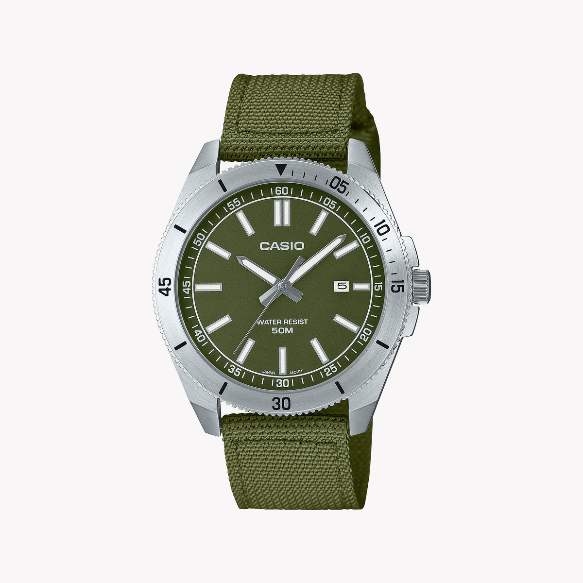 Casio Men's Stainless Steel/Green Watch | Mtp-B155c-3evdf