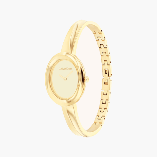 CK CALVIN KLEIN RADIANT GOLD WOMEN'S WATCH - EXQUISITE MODERN FEMININITY-i-Watch-2