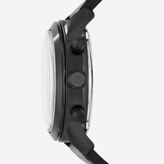 FOSSIL FS5174 TIMELESS ELEGANCE - BLACK STAINLESS STEEL & LEATHER MEN'S WATCH-i-Watch-2