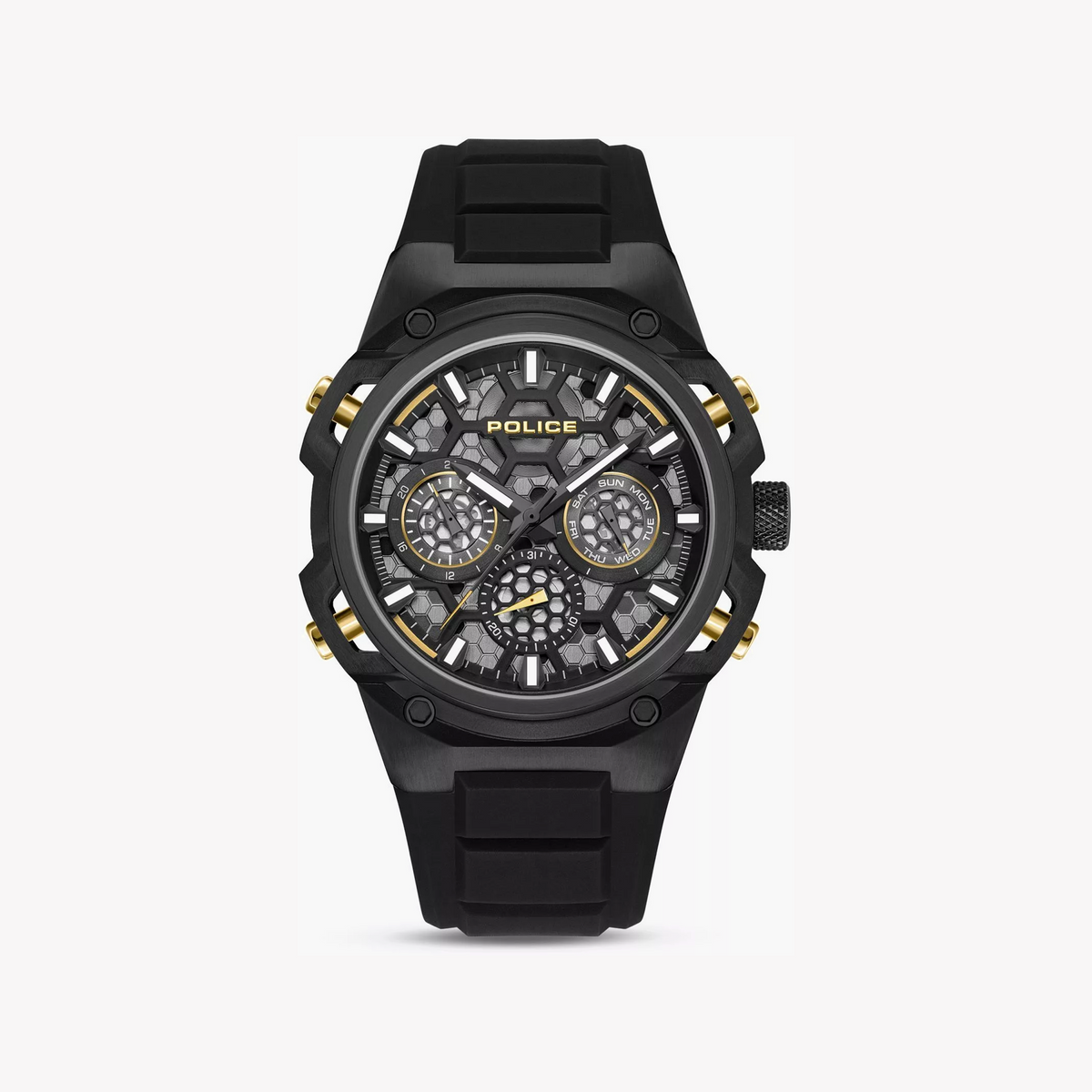 Police Men's Black Stainless Steel Watch | Pewgq0071901