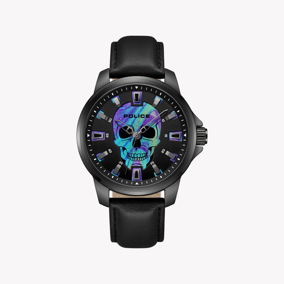 Police Men's Black Stainless Steel & Multicolor Watch | Pewja0022201