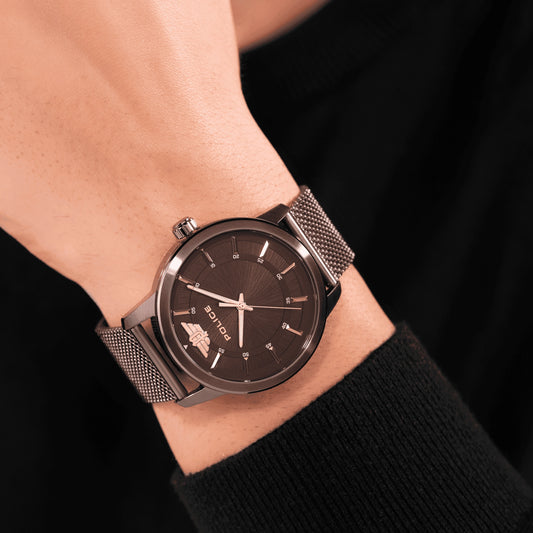 POLICE Men's Brown Stainless Steel Watch | Model PEWJG0021103