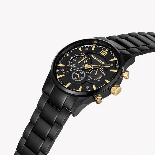 POLICE Men's Black Steel Watch, Black Stainless Steel | PEWJK2002802M