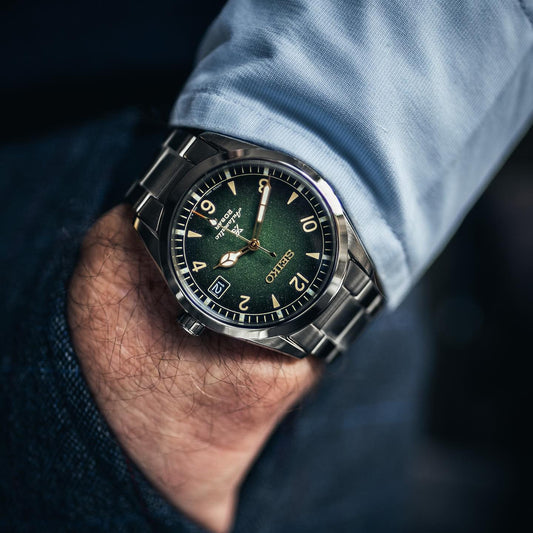 SEIKO Men's Stainless Steel Green Dial Automatic Watch | SPB155J1