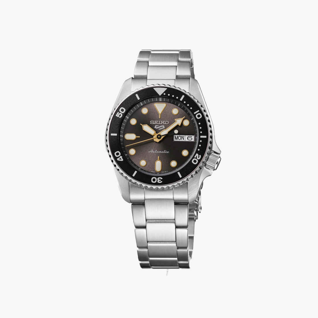 SEIKO 5 Men's Stainless Steel Black Dial Watch | SRPL79K1