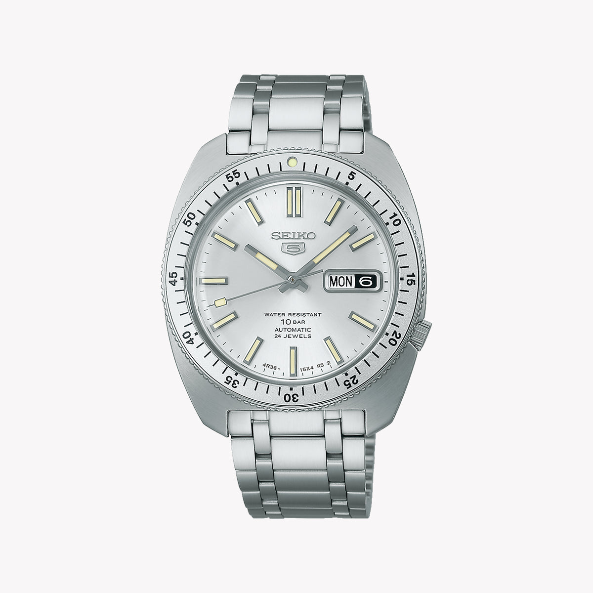 Seiko 5 Men's Stainless Steel Silver Automatic Watch | Srpl91k1
