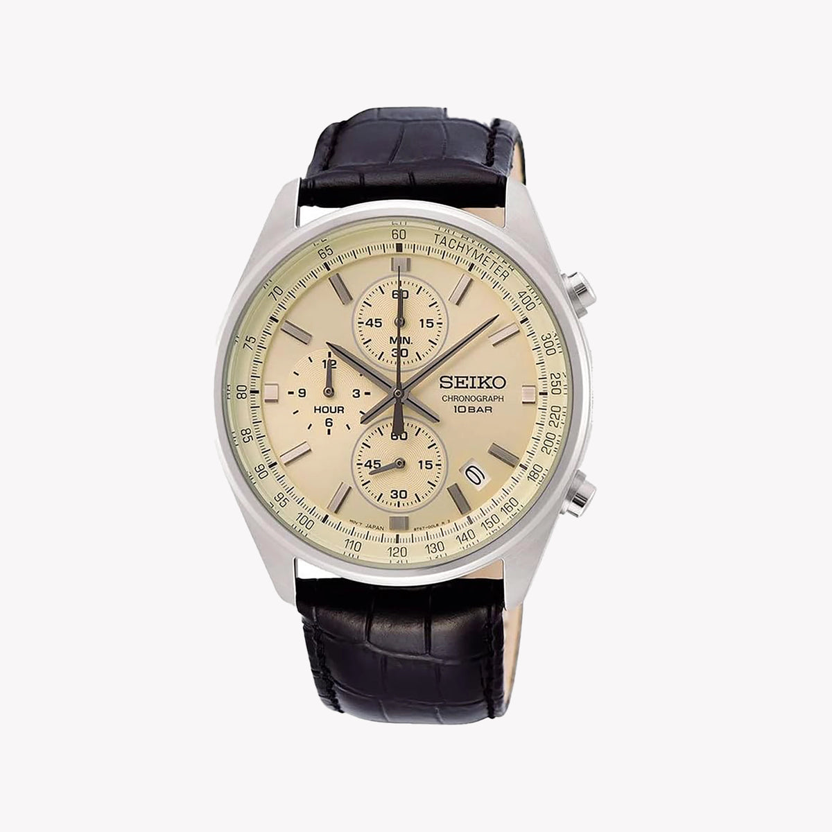 SEIKO Men's Stainless Steel, Leather | SSB383P1 Watch