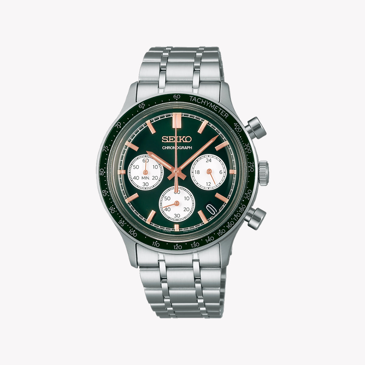 SEIKO Men's Stainless Steel Dark Green Dial Watch | SSB481P1