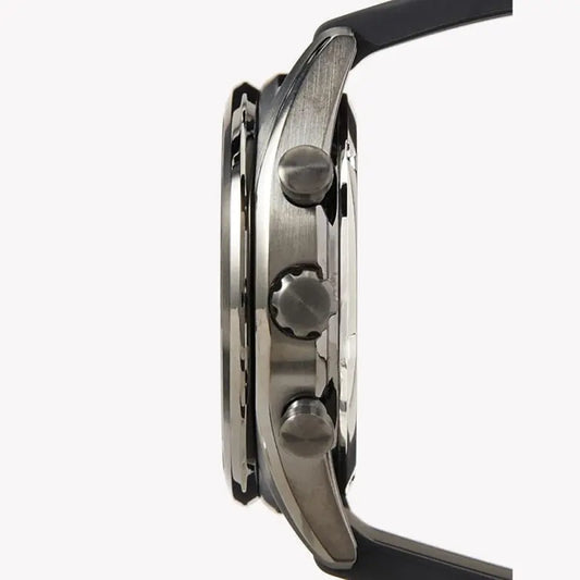 Seiko Men's Black Stainless Steel Watch, Black Dial | Ssc777p1