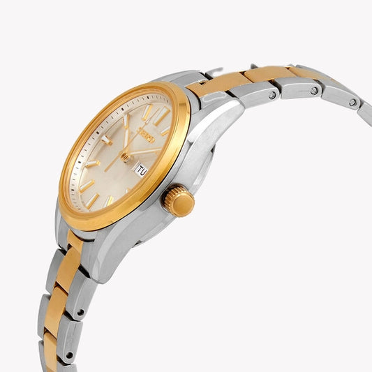 SEIKO Women's Stainless Steel Silver & Gold Watch | SUR354P1
