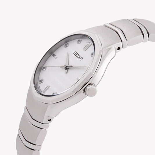 SEIKO Women's Quartz Watch, Silver/Stainless Steel | SUR615P1