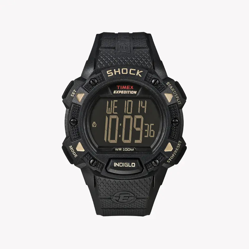 TIMEX EXPEDITION T49896 RUGGED DIGITAL MEN'S WATCH BLACK RESIN, 100M WATER RESISTANT
