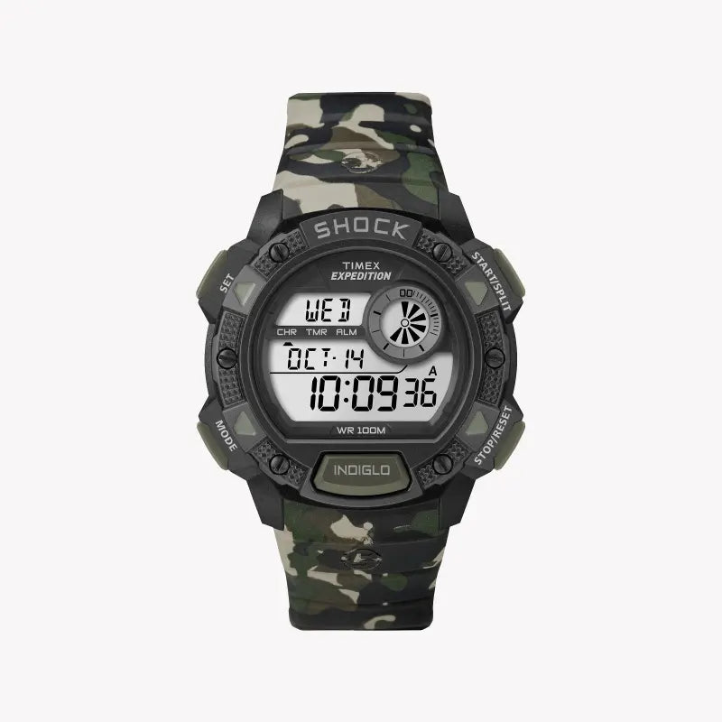 ساعة TIMEX T49976 EXPEDITION RUGGED DIGITAL - ساعة مغامرات مموهة للرجال
