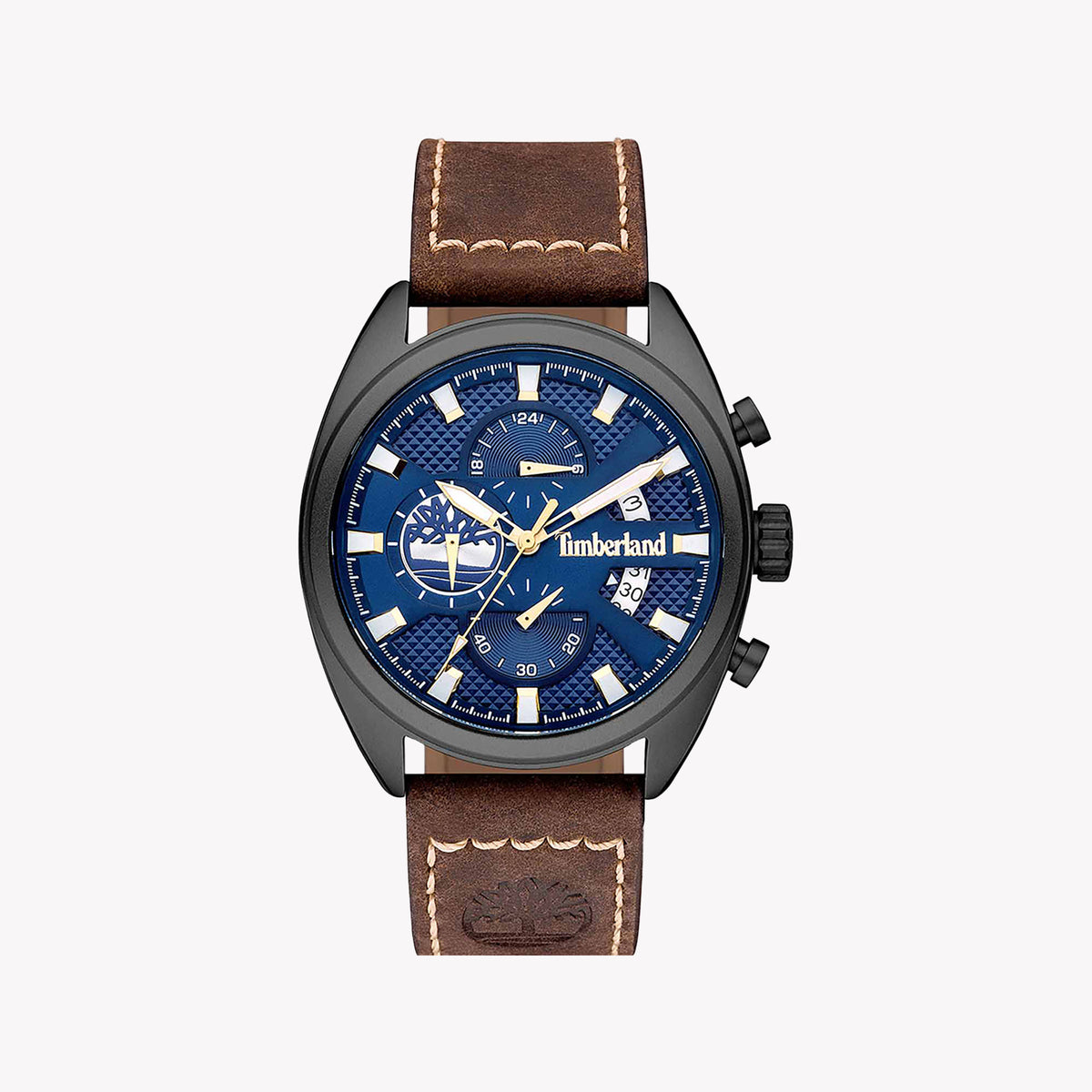 Timberland Men's Grey Stainless Steel & Brown Leather Watch | Tbl15640jlu03