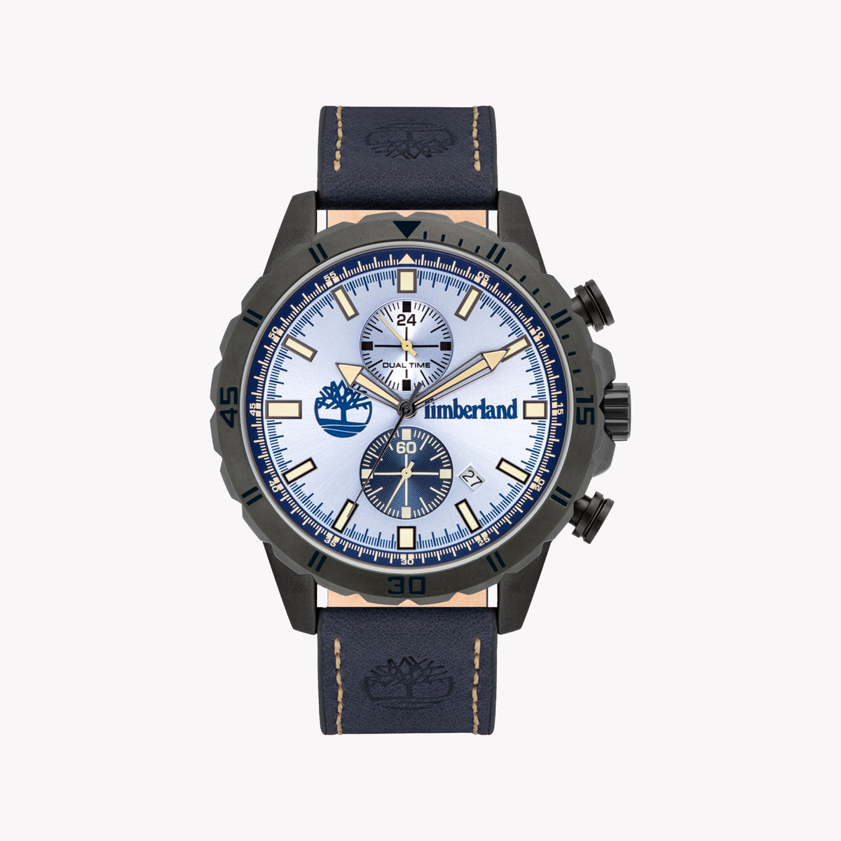 Timberland Men's Grey Stainless Steel & Blue Leather Watch Tbl16003jyu08